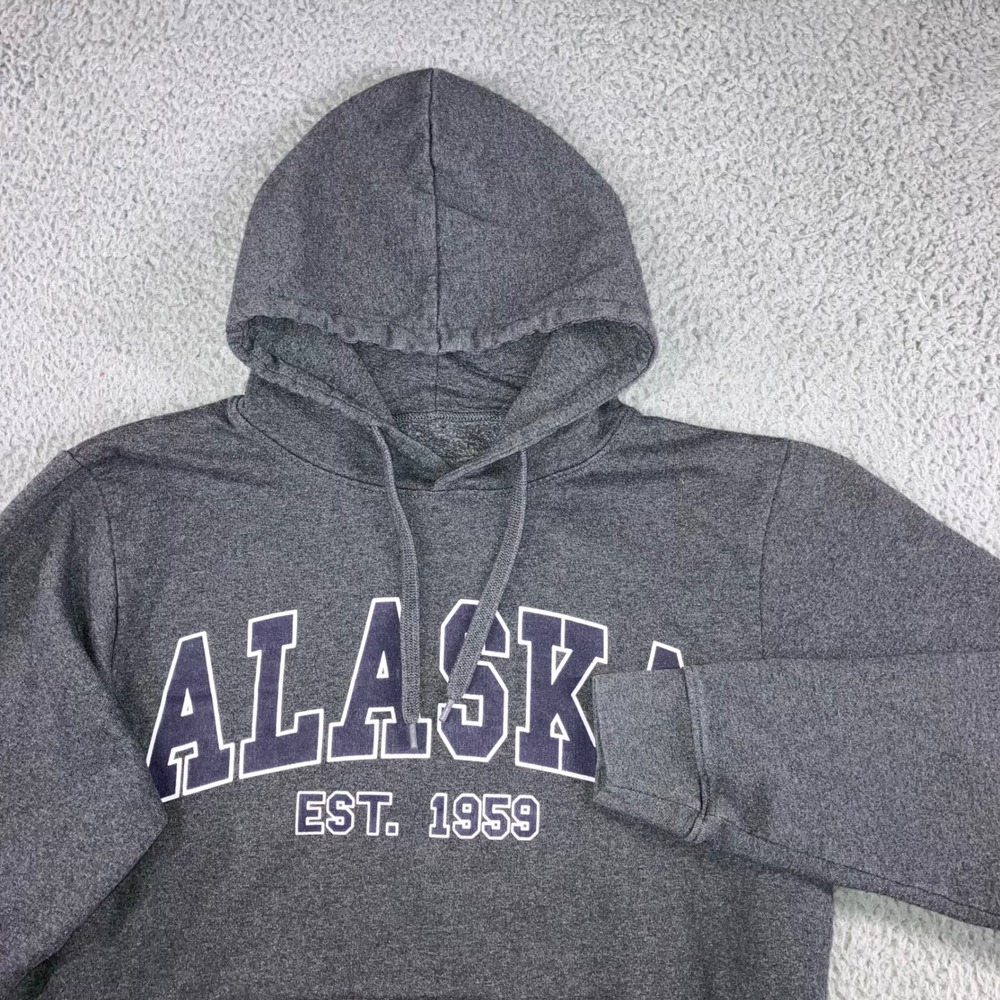 Glacier Bay Alaska Hoodie Men Small Graphic Pullover Sweatshirt Retro Y2K